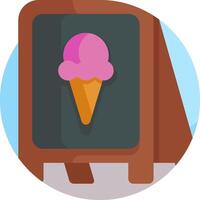 Ice cream sign with pink ice cream vector