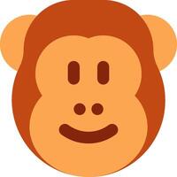 A monkey face with a smile on it vector