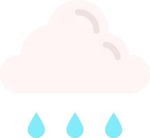 A cloud with rain drops on it vector