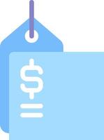 A blue card with a dollar sign hanging from it vector