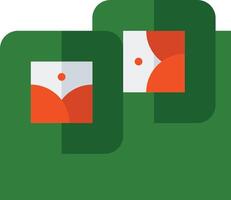 Two squares with orange and white circles on them vector