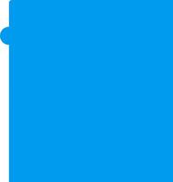 A blue square with a white background vector