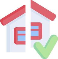 A house with a tick and a check mark vector