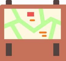 A suitcase with a map on it vector