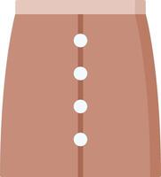 A skirt with buttons on the front vector