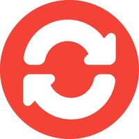 A red circle with an arrow pointing to the right vector