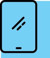A smartphone with a pencil on it vector