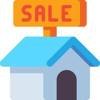 A house with a sale sign on top of it vector