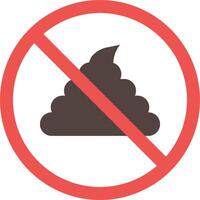 A no poo sign on a white background vector