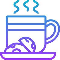 Coffee icon with a cup and a cookie vector