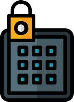 A padlock on a computer screen vector
