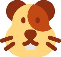 A cartoon mouse with a brown and white face vector
