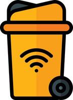 Wifi trash can icon vector