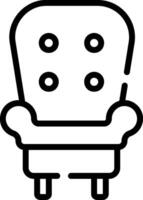 A chair icon with dots on it vector