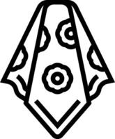 A black and white drawing of a scarf vector