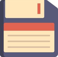 A floppy disk icon with a red and orange border vector