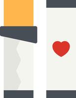 A cigarette and a heart next to each other vector