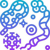 A blue and purple icon with a bunch of different shapes vector