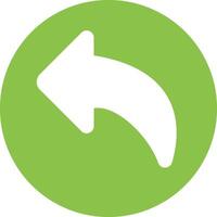 A green circle with an arrow pointing to the left vector