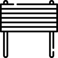 A black and white sign with a white background vector