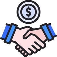 Handshake with dollar sign illustration vector