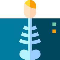 A person with a skeleton in the background vector