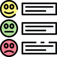 Four different emoticions are shown in a row vector