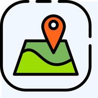 A map icon with a pin pointing to a location vector