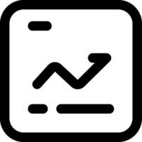 A black and white icon of a graph vector