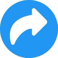 A blue circle with an arrow pointing to the left vector