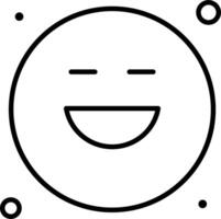 A smiling face with circles around it vector
