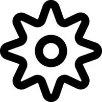 A black and white gear icon vector