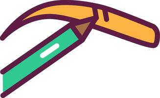A pencil and a hammer icon vector
