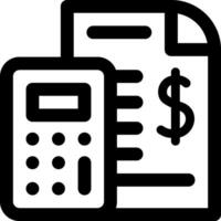 A calculator and paper with a dollar sign vector