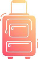 A suitcase with a handle on it vector