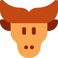 A bull head icon on a white background vector