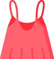 A pink tank top with a red bow vector