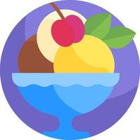 Ice cream icon with cherries and ice cream vector