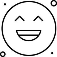 A smiling face with circles around it vector