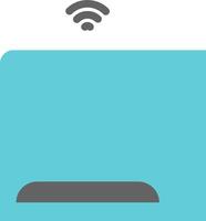 A wifi icon on a blue background vector
