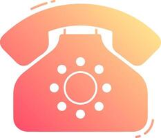 A phone icon with a red and orange background vector