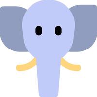 An elephant head with a big nose and a small mouth vector