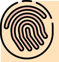 A fingerprint icon on a white background vector