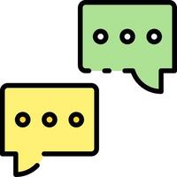 Two speech bubbles with dots on them vector