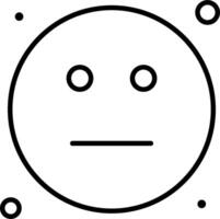 A black and white drawing of a face with circles around it vector