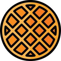 A waffle icon with a square pattern vector