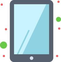 A tablet computer with a green dot on it vector
