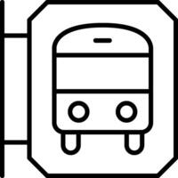 A black and white image of a bus vector