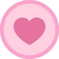 A pink heart icon on a white background vector