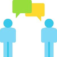 Two people talking with speech bubbles vector